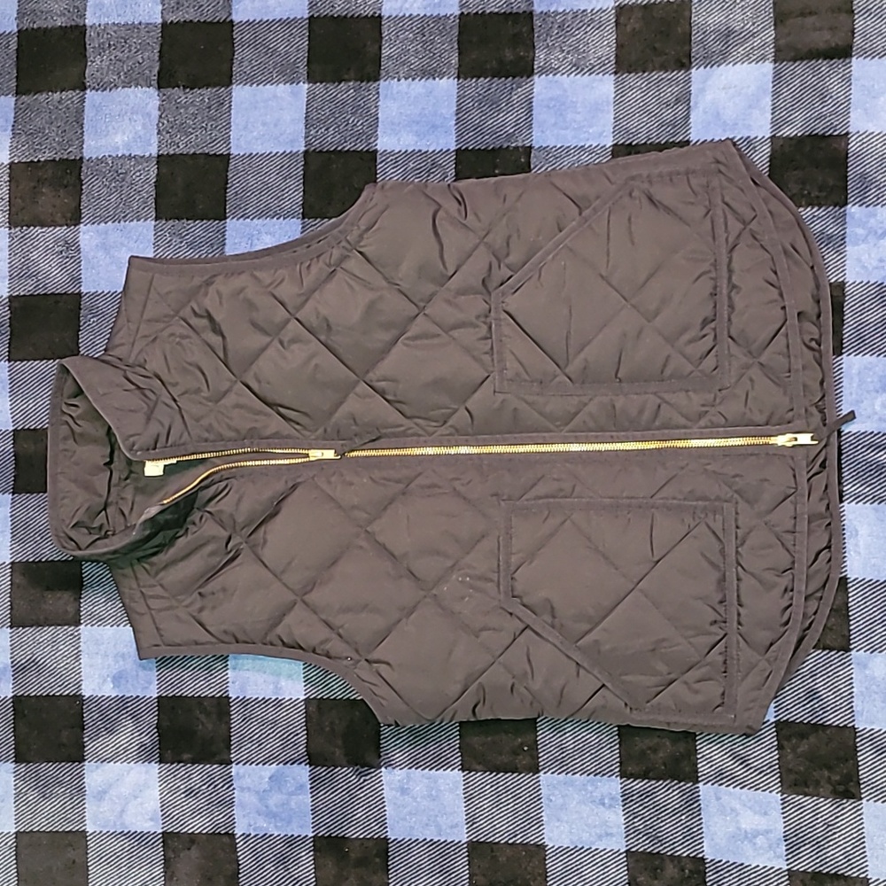Vintage. J.Crew. Puffer Vest. Full-zip.  Women's size Small.